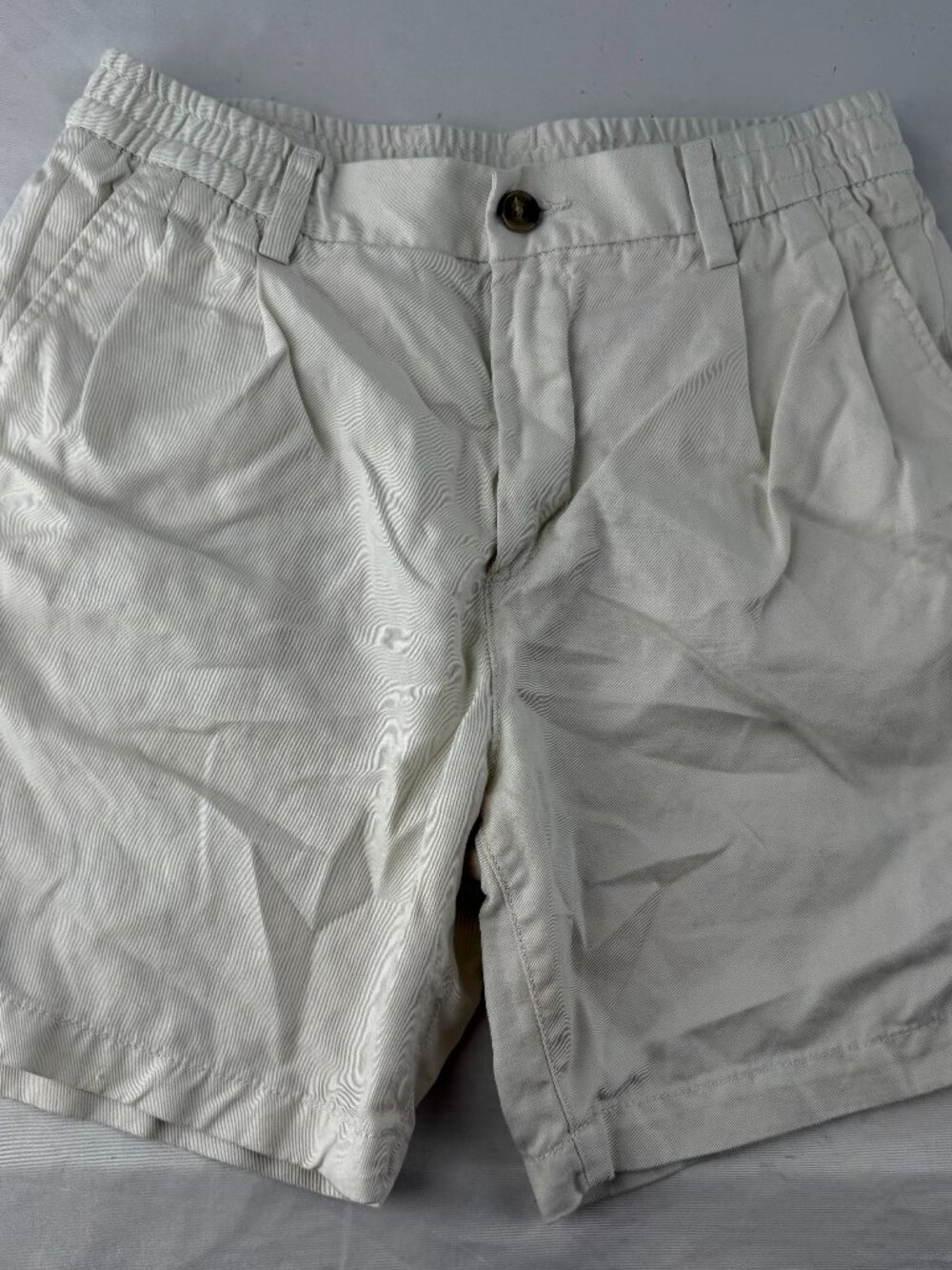 H&M Regular Fit Casual Shorts Mens Size Small S Beige Linen Blend Summer